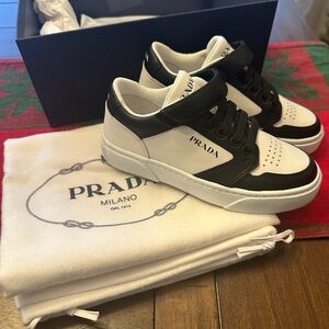 Prada Bianco Nero Baby Shoes